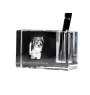 Biewer Yorkshire Terrier - Pen stand, crystal organiser with dog photo, unique desk decoration by Art-Dog brand