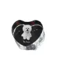 Bichon Frise, Gelockter Bichon, Tenneriffahündchen - Hundebild im Kristall, Kristallherz, einzigartiger Bilderrahmen der Marke Art-Dog