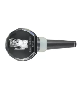 Biewer Yorkshire Terrier - Crystal bottle stopper, unique wine stopper with photo, personalised gift for sommelier by Art-Dog brand