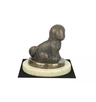 Bichon Frise statuetka na piaskowym kamieniu Art-Dog