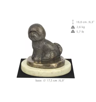 Bichon Frise, Gelockter Bichon, Tenneriffahündchen - Hundestatue, Hundesilhouettefigur, Trophäe für die Hundeausstellung der Marke Art-Dog