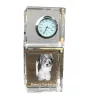 Biewer Yorkshire terrier - montre en cristal avec photo, photo de chien dans un cristal, horloge de bureau personnalisée de la marque Art-Dog