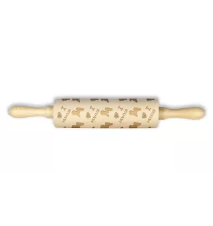 Bichon Frise, Bichon Tenerife, Bichon a poil frise - rolling pin for dough with a dog, patterned rolling pin for ceramics, a gift for a cook from the Art-Dog brand