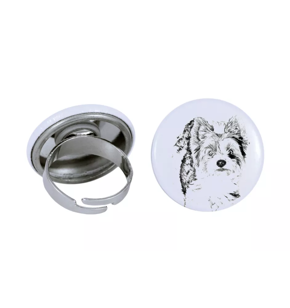 Biewer Yorkshire terrier - bijoux pour femmes avec l'image d'un chien, produit fait à la main, possibilité d'ajouter sa propre photo, marque Art-Dog