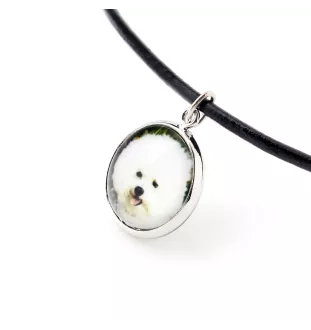 Bichon a poil frise, Bichon Frise, Bichon Tenerife - ensemble de bijoux avec votre photo, ensemble fait à la main, bracelet et collier de la marque Art.-Dog