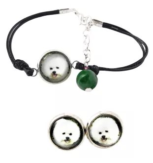 Bichon Frise, Gelockter Bichon, Tenneriffahündchen - Schmuckset mit Ihrem Foto, Schmuckstück für Frauen, handgefertigtes Produkt, handgefertigtes Produkt mit Leidenschaft für die Marke Art-Dog.