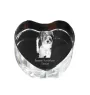 Biewer Yorkshire Terrier - a photo of a dog in crystal, crystal heart, unique photo frame from the Art-Dog brand