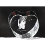 Biewer Yorkshire Terrier - a photo of a dog in crystal, crystal heart, unique photo frame from the Art-Dog brand