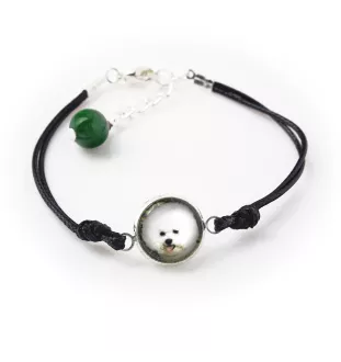 Bichon Frise, Bichon Tenerife, Bichon a poil frise - a set of jewelry with your photo, a woman's ornament, handmade item, a product made with passion for creating the Art-Dog brand.