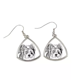 Biewer Yorkshire Terrier - dog earrings, hanging earrings with a picture, personalized jewelry with Art-Dog brand print