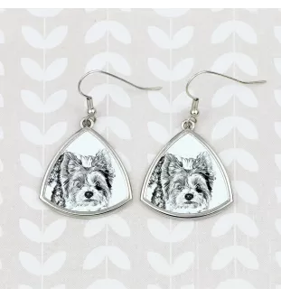 Biewer Yorkshire Terrier kolczyki ze zdjęciem psa Art-Dog