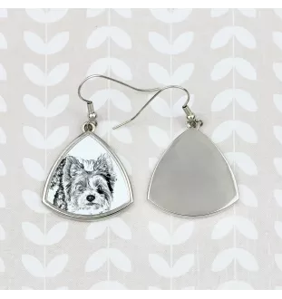 Biewer Terrier, Biewer Yorkshire Terrier - Hund Ohrringe, hängende Ohrringe mit Bild, personalisierter Schmuck mit dem Aufdruck der Marke Art-Dog