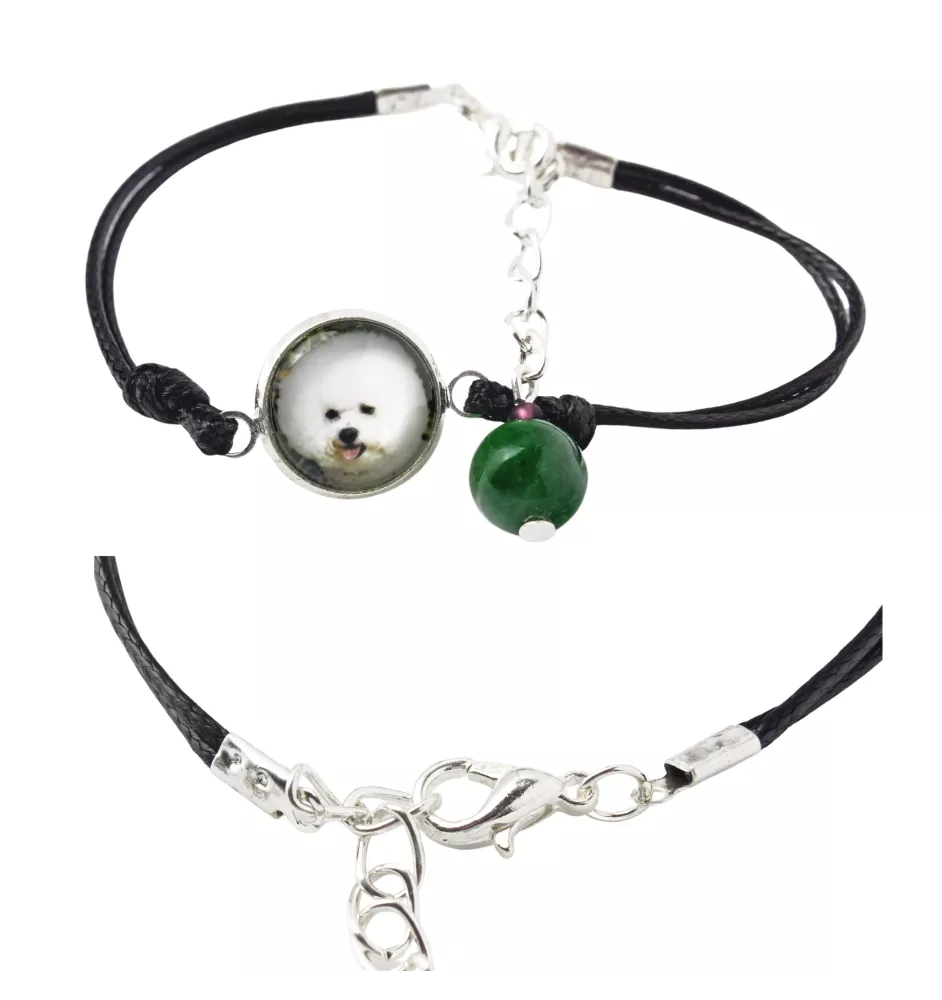 Bichon Frise, Gelockter Bichon, Tenneriffahündchen - Armband in einer Schachtel mit Ihrem Foto, femininer Schmuck, ein ausgezeichnetes Geschenk der Marke Art-Dog.