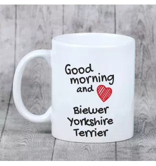 Biewer Yorkshire Terrier kubek z psem good morning Art-Dog