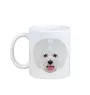 Bichon a poil frise, Bichon Frise, Bichon Tenerife - tasse avec une photo et un motif de chien géométrique Art-Dog