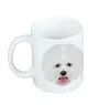 Bichon a poil frise, Bichon Frise, Bichon Tenerife - tasse avec une photo et un motif de chien géométrique Art-Dog