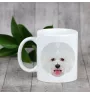 Bichon a poil frise, Bichon Frise, Bichon Tenerife - tasse avec une photo et un motif de chien géométrique Art-Dog