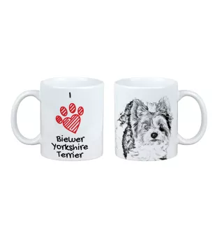 Biewer Yorkshire Terrier kubek z psem I love Art-Dog