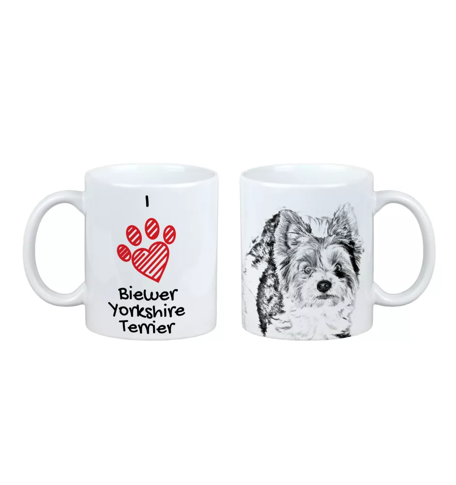 Biewer Yorkshire Terrier kubek z psem I love Art-Dog