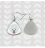 Bichon Frise, Gelockter Bichon, Tenneriffahündchen - Ohrringe mit einem Bild und dem Schriftzug "Geometrischer Hund" von Art-Dog