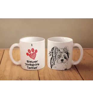 Biewer Yorkshire Terrier kubek z psem I love Art-Dog