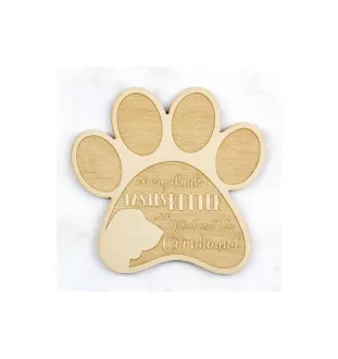 Schwarz-Lohfarbener Waschbärenhund, Black and Tan Coonhound - Tasse Untersetzer, graviert Untersetzer mit Hund, Geschenk für Hundeliebhaber von Art-Dog Marke