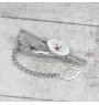 Bichon Frise, Bichon Tenerife, Bichon a poil frise - geometric tie clip with a picture and inscription from Art-Dog