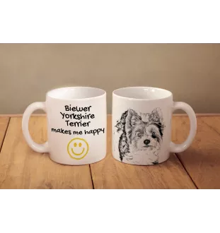 Biewer Terrier, Biewer Yorkshire Terrier - Tasse mit Hund, fröhliche Tasse für Hundeliebhaber, personalisiertes Geschenk der Marke Art-Dog