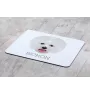 Bichon Frise, Bichon Tenerife, Bichon a poil frise - geometric mouse pad with a picture and text by Art-Dog
