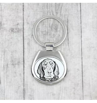 Black and Tan Coonhound I - keychain with a dog, keychain with a print, personalized pendant from the Art-Dog brand