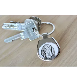 Black and Tan Coonhound I - keychain with a dog, keychain with a print, personalized pendant from the Art-Dog brand