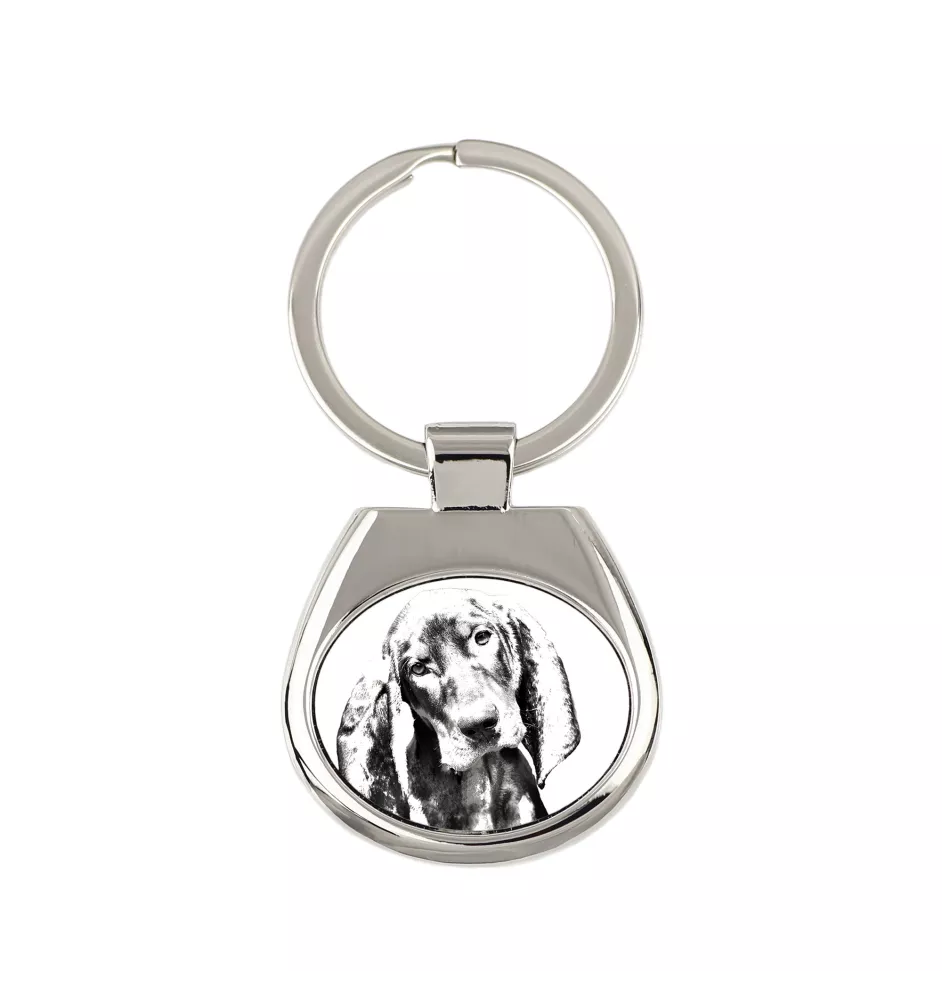 Black and Tan Coonhound - keychain with a dog, keychain with a print, personalized pendant from the Art-Dog brand