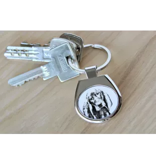 Black and Tan Coonhound - keychain with a dog, keychain with a print, personalized pendant from the Art-Dog brand