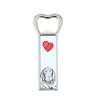 Black and Tan Coonhound I - bottle opener with a dog, personalized fridge opener, unique gift for a man by Art-Dog brand