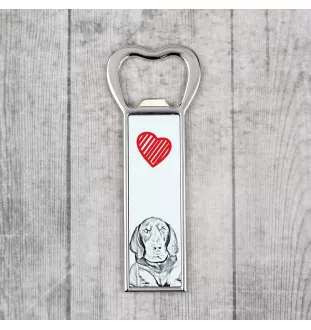 Black and Tan Coonhound I - bottle opener with a dog, personalized fridge opener, unique gift for a man by Art-Dog brand