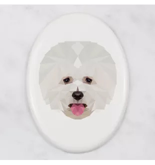 Bichon Frise płytka geometryczna Art-Dog