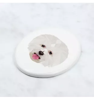 Bichon Frise płytka geometryczna Art-Dog