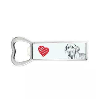 Black and Tan Coonhound - bottle opener with a dog, personalized fridge opener, unique gift for a man by Art-Dog brand