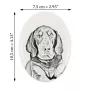 Black and Tan Coonhound I - commemorative plaque with a photo of a dog, tombstone with a print, personalized oval plaque from the Art-Dog brand