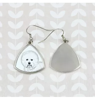 Bichon Frise kolczyki ze zdjęciem psa Art-Dog