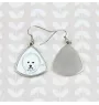 Bichon Frise, Gelockter Bichon, Tenneriffahündchen - Hund Ohrringe, hängende Ohrringe mit Bild, personalisierter Schmuck mit dem Aufdruck der Marke Art-Dog