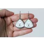 Bichon Frise, Gelockter Bichon, Tenneriffahündchen - Hund Ohrringe, hängende Ohrringe mit Bild, personalisierter Schmuck mit dem Aufdruck der Marke Art-Dog