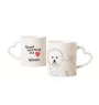 Bichon Frise, Gelockter Bichon, Tenneriffahündchen - Tasse mit Hund, entzückende Tasse mit herzförmigem Henkel, universelles Geschenk der Marke Art-Dog