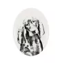 Black and Tan Coonhound - commemorative plaque with a photo of a dog, tombstone with a print, personalized oval plaque from the Art-Dog brand