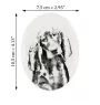 Schwarz-Lohfarbener Waschbärenhund, Black and Tan Coonhound - Gedenktafel mit einem Foto eines Hundes, Grabplatte mit Druck, personalisierte ovale Platte der Marke Art-Dog