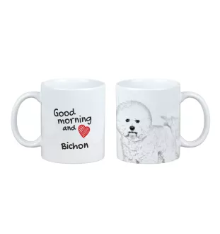 Bichon Frise, Bichon Tenerife, Bichon a poil frise - cup with a dog, cup with a photo, personalized gift from the Art-Dog brand