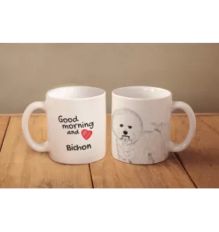 Bichon Frise, Gelockter Bichon, Tenneriffahündchen - Tasse mit Hund, Tasse mit Bild, personalisiertes Geschenk der Marke Art-Dog