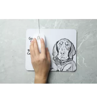 Black and Tan Coonhound I - mouse pad with print, personalized dog-themed mouse pad, unique gadget for an office worker by Art-Dog brand