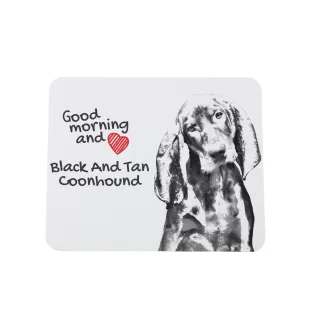 Black and Tan Coonhound - mouse pad with print, personalized dog-themed mouse pad, unique gadget for an office worker by Art-Dog brand