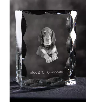 Black and tan coonhound I ramka kryształowa z psem Art-Dog